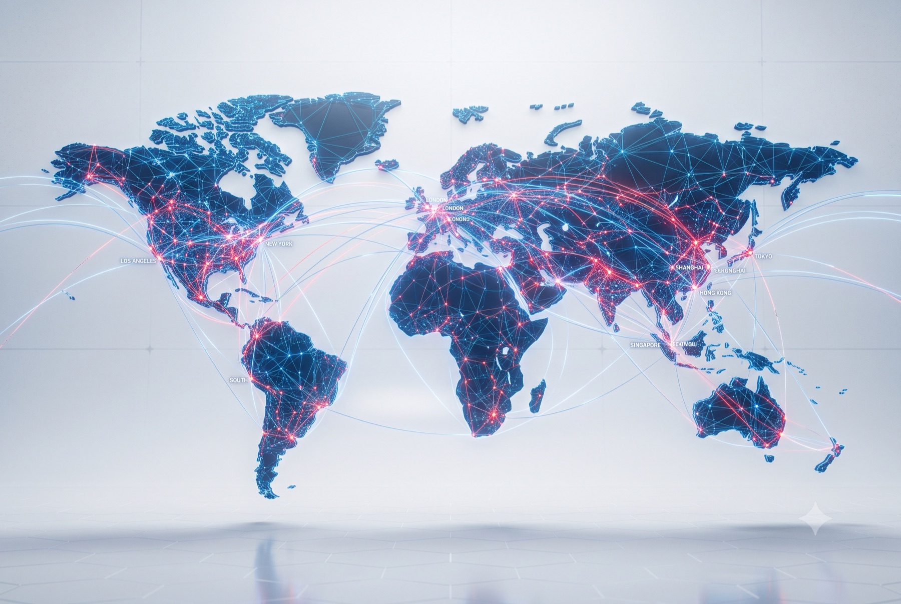 Mapa de red global de agentes internacionales de For All Cargo